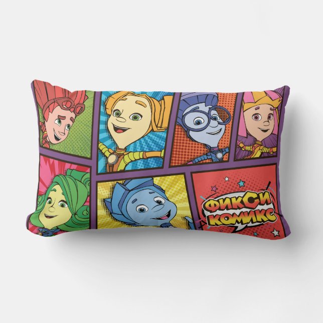 Coussin Rectangle Les bandes dessinées de Fixies | Fixie - les (Recto)