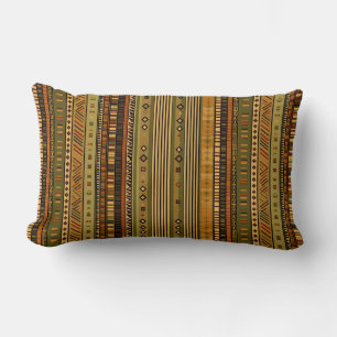 Coussin Rectangle Les bandes tribales rustiques de Boho