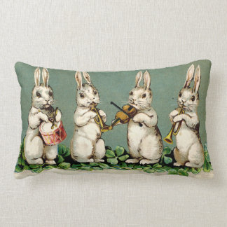 Coussin Rectangle Les Bunnies Vintages Jouant Des Instruments