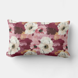 Coussin Rectangle Les charmants Camellias Abstraits