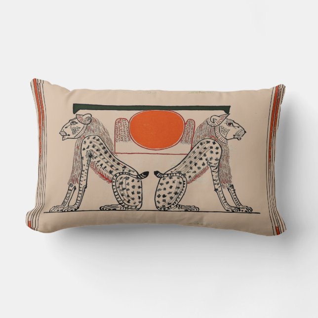 Coussin Rectangle Les Dieux Égyptiens Jettent De L'Oreiller (Recto)