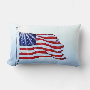 Coussin Rectangle Les Etats-Unis diminuent dans le vent