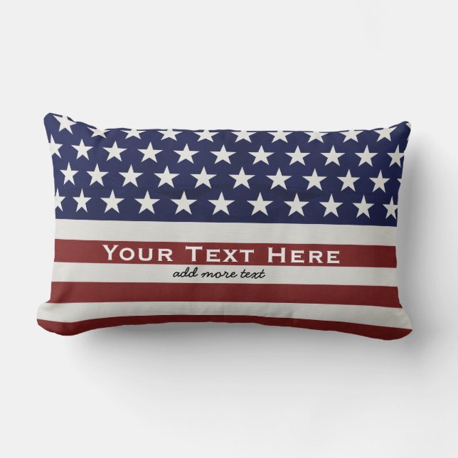 Coussin Rectangle Les Etats-Unis drapeau américain coutume (Recto)