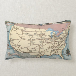 Coussin Rectangle Les Etats-Unis tracent le bateau le Skyway par