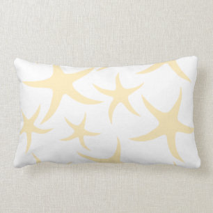 Coussin Rectangle Les étoiles de mer modèlent dans jaune en pastel