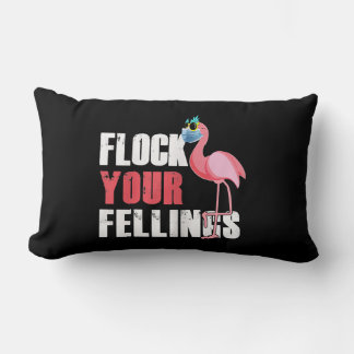 Coussin Rectangle Les femmes volent vos sentiments Flamant rose amus