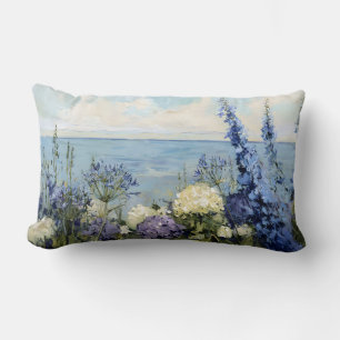 Coussin Rectangle Les fleurs et la peinture sur la mer