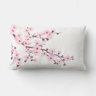 Coussin Rectangle Les fleurs florales de cerisiers roses