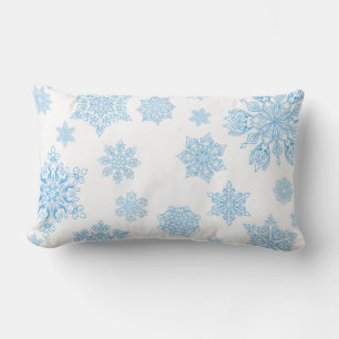 Coussin Rectangle Les flocons de neige tombent -