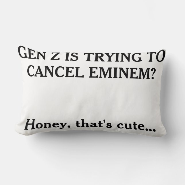 Coussin Rectangle "Les Gen Z essaient d'annuler Eminem?" (Recto)
