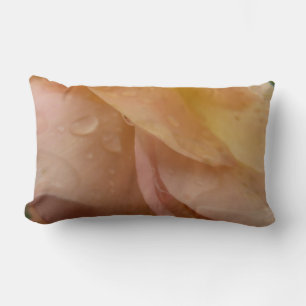 Coussin Rectangle Les gouttes de pluie sur les pétales Roses Peach F