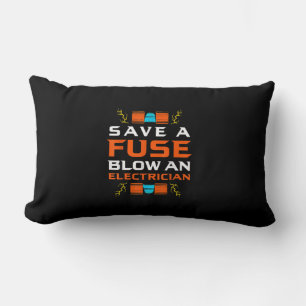 Coussin Rectangle Les Hommes Sauvent Un Fuse Feu Un Électricien Élec