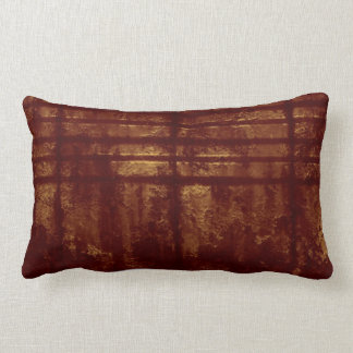 Coussin Rectangle Les lignes sales d'or et de Bourgogne et