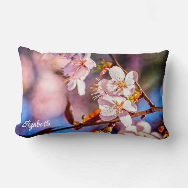 Coussin Rectangle Les magnifiques fleurs de Sakura (Recto)