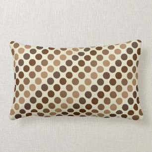 Coussin Rectangle Les nuances des Pois Brown par Shirley Taylor