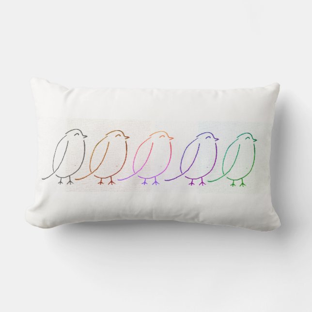 Coussin Rectangle Les oiseaux (Recto)