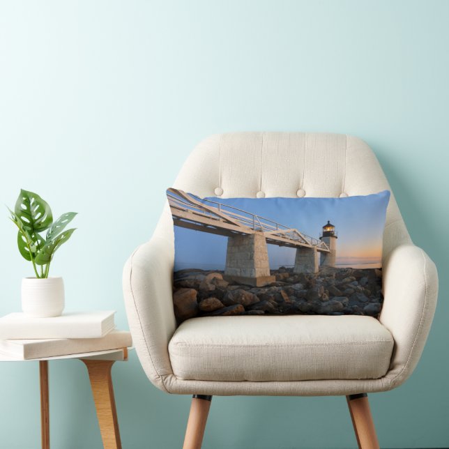 Coussin Rectangle Les phares | Phare de Port Clyde Maine (Chaise)