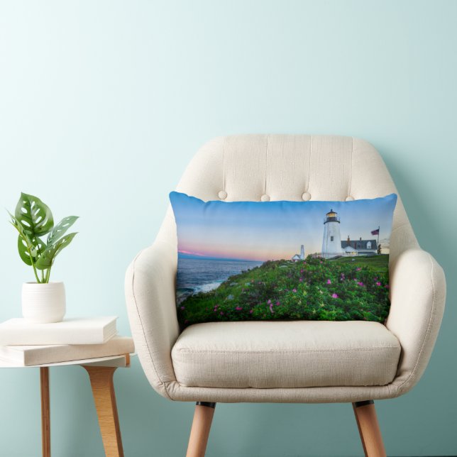Coussin Rectangle Les phares | Point Lighthouse Bristol Maine (Chaise)