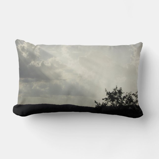 Coussin Rectangle Les rayons du soleil à travers les nuages Paysage  (Recto)