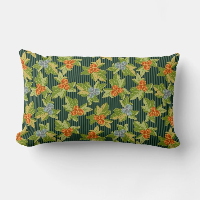 Coussin Rectangle Les Roses de grand-mère rencontrent l'art populair (Recto)