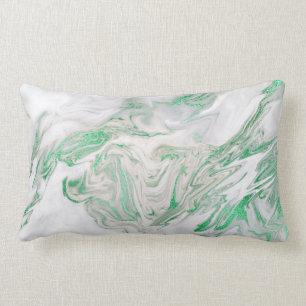 Coussin Rectangle Les tons de la terre monnayent le marbre vert de