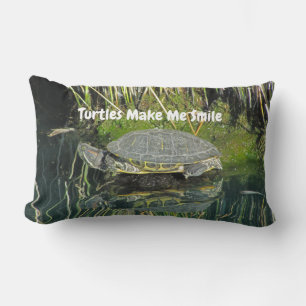 Coussin Rectangle Les tortues me font sourire Réflexion de l'eau Lac