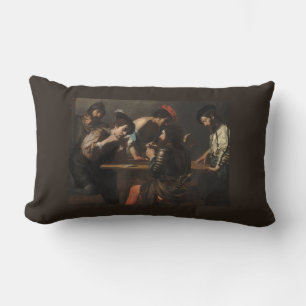 Coussin Rectangle Les Tricheurs, Cartes à jouer des Soldats Mercenai