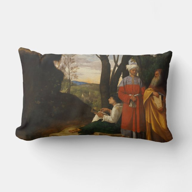 Coussin Rectangle Les trois philosophes (hommes sages) (par Giorgion (Recto)
