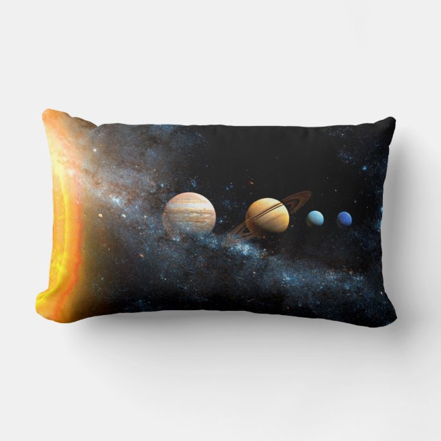 Coussin Rectangle L'espace amortit le système solaire (Recto)