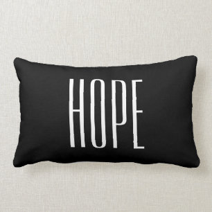 Coussin Rectangle L'espoir cite noir chic et le blanc