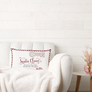 Coussin Rectangle Lettre du Père Noël Noël Noël