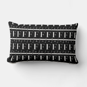 COUSSIN RECTANGLE LETTRE INITIALE MONÂTRE F