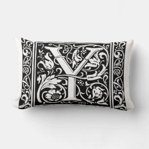 Coussin Rectangle Lettre Y Monogramme Art Nouveau Médiéval