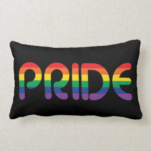 Coussin Rectangle Lettres de ballon Rainbow Pride