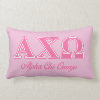 Coussin Rectangle Lettres roses d'Omega de Chi d'Alphi