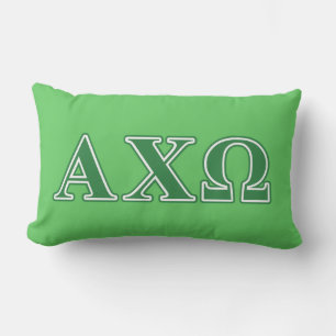 Coussin Rectangle Lettres Vertes Alpha Chi Omega