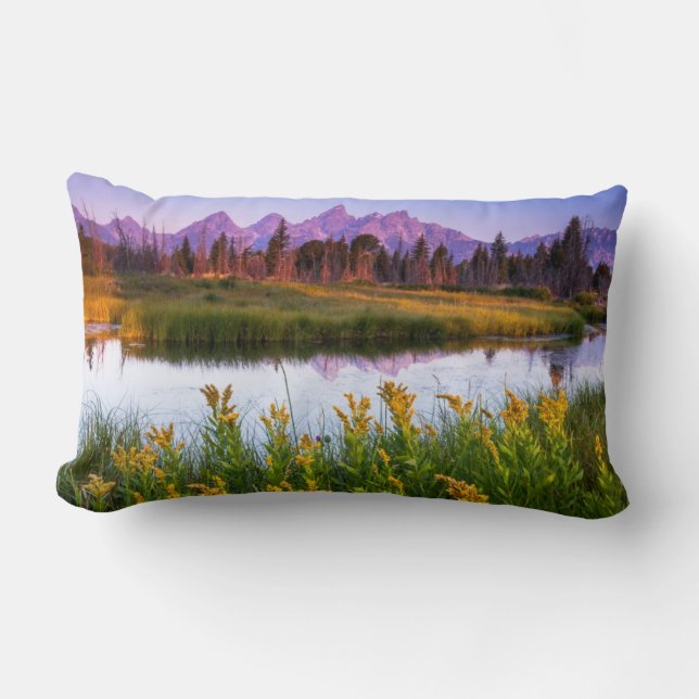 Coussin Rectangle Lever de soleil de Teton (Recto)
