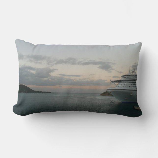 Coussin Rectangle Lever de soleil sur St Thomas II Croisière (Recto)