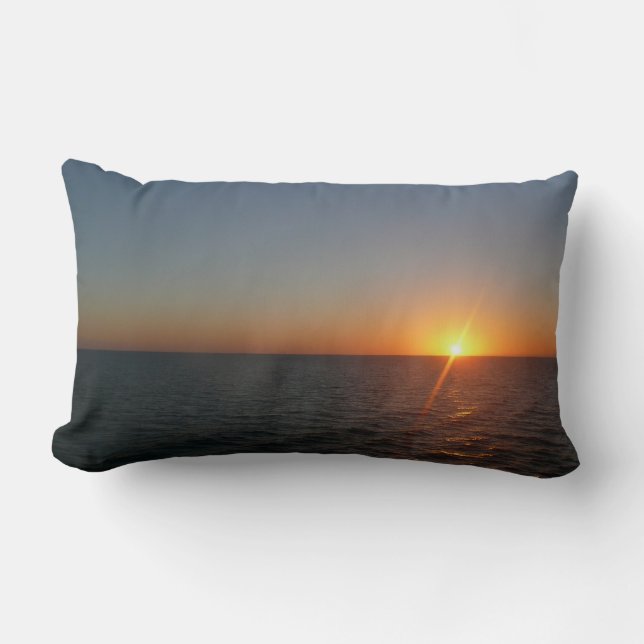 Coussin Rectangle Lever du soleil à Sea III Océan Horizon (Recto)