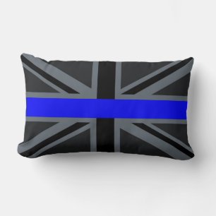 Coussin Rectangle Ligne Bleue Mince Design Union Jack