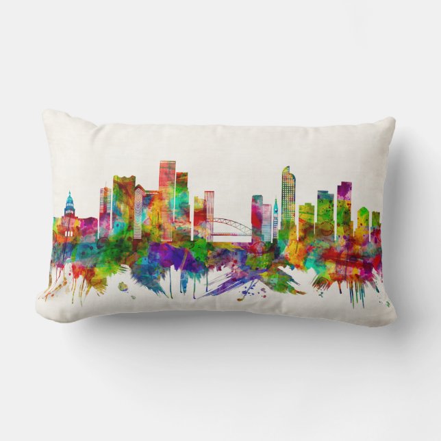 Coussin Rectangle Ligne de Denver Colorado (Recto)