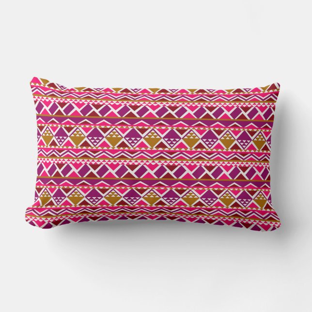 Coussin Rectangle ligne géométrique multimotif (Recto)