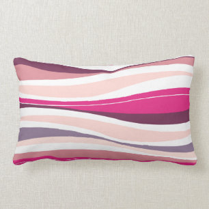 Coussin Rectangle Lignes sinueuses concepteur de fuschia