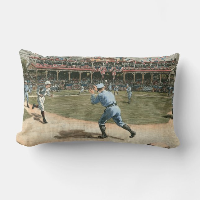 Coussin Rectangle Ligue nationale de baseball 1886 (Recto)