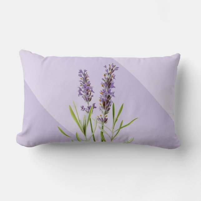Coussin Rectangle Lila Douce et Élégante (Recto)