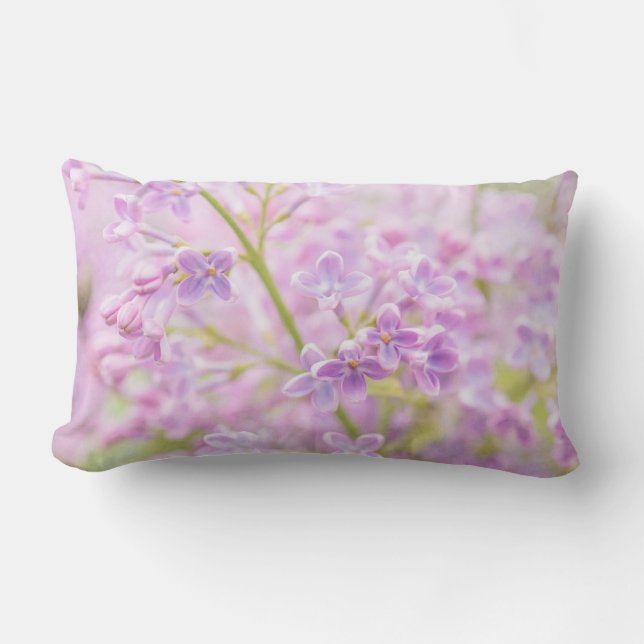 Coussin Rectangle Lilac Fleurs Mist (Recto)
