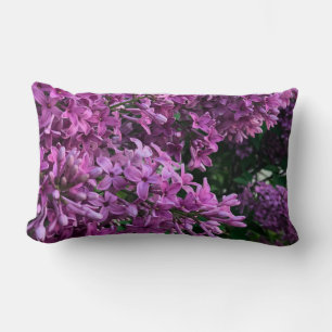 Coussin Rectangle lilas rose violet photo florale rose romantique