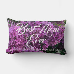 Coussin Rectangle lilas rose violet romantique rose floral photo Mam