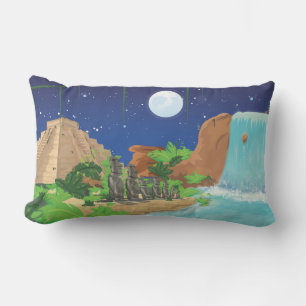 Coussin Rectangle L'île tropicale
