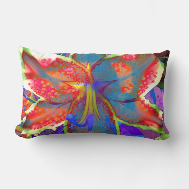 Coussin Rectangle Lily rétro (Recto)